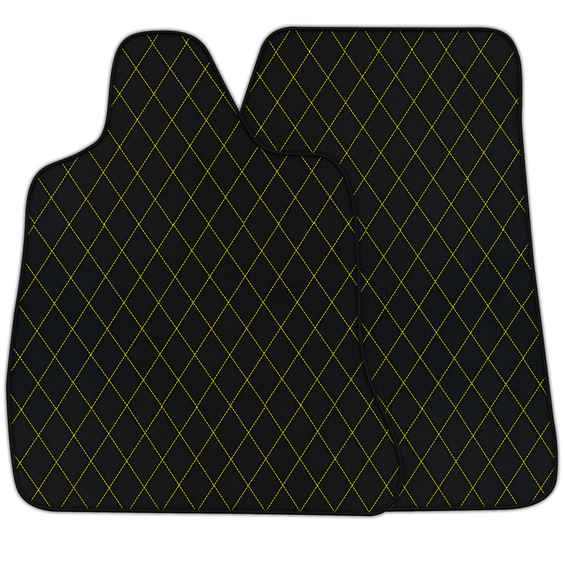 Tapis de voiture en cuir personnalisables avec motif diamant unique pour Chevrolet Corvette C7 (2014-2019)
