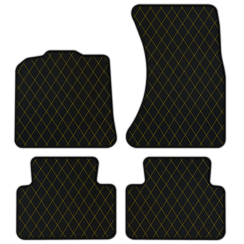 Customizable Leather Floor Mats with Single DIamond Pattern for Porsche Macan (2014-2023)