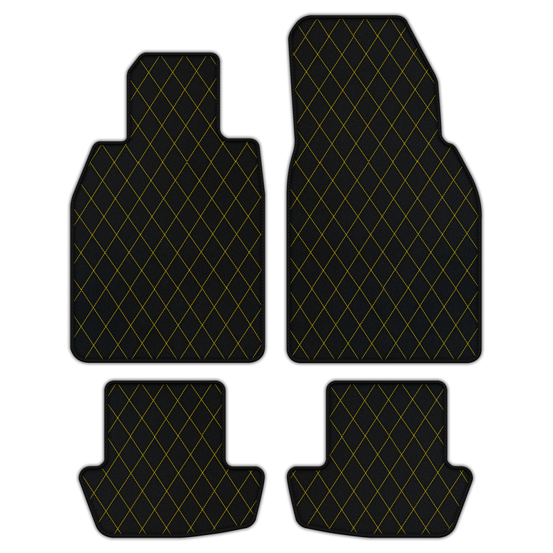 Customizable Leather Floor Mats with Single Diamond Pattern for Porsche 911 - 992 (2019-2026)