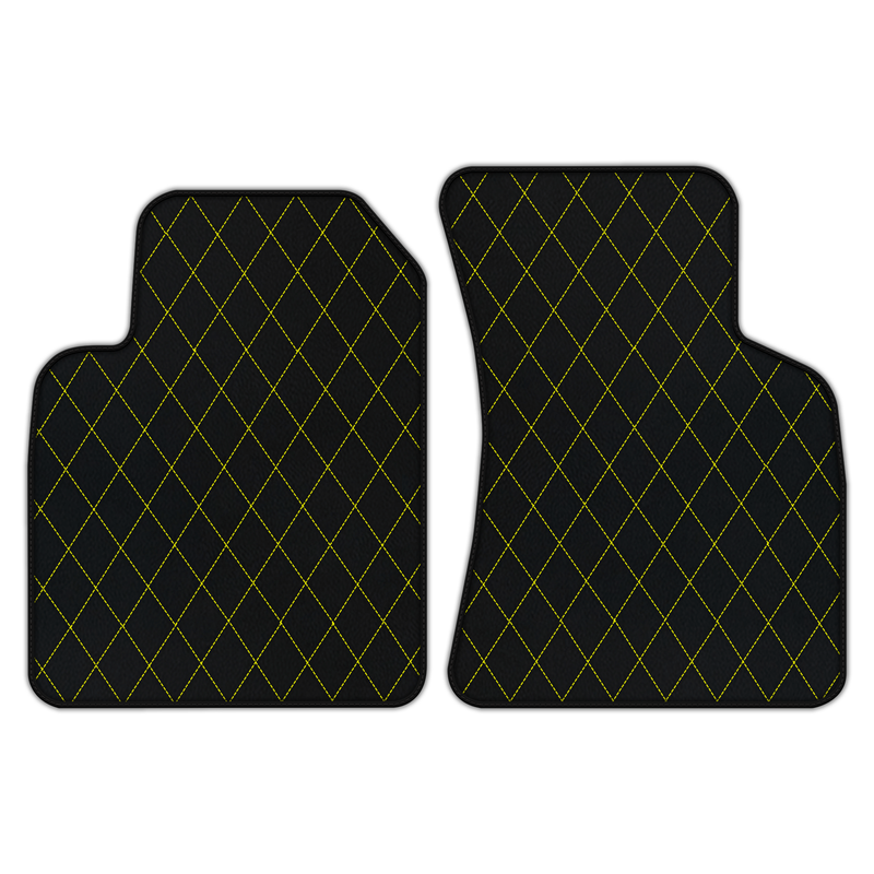 Customizable Leather Floor Mats with Single Diamond Pattern for Audi TT MK1 Coupe (1998-2006)