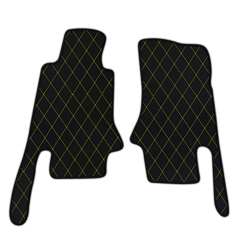 Tapis de voiture en cuir personnalisables avec motif diamant unique pour Chevrolet Corvette C5 (1997-2004)