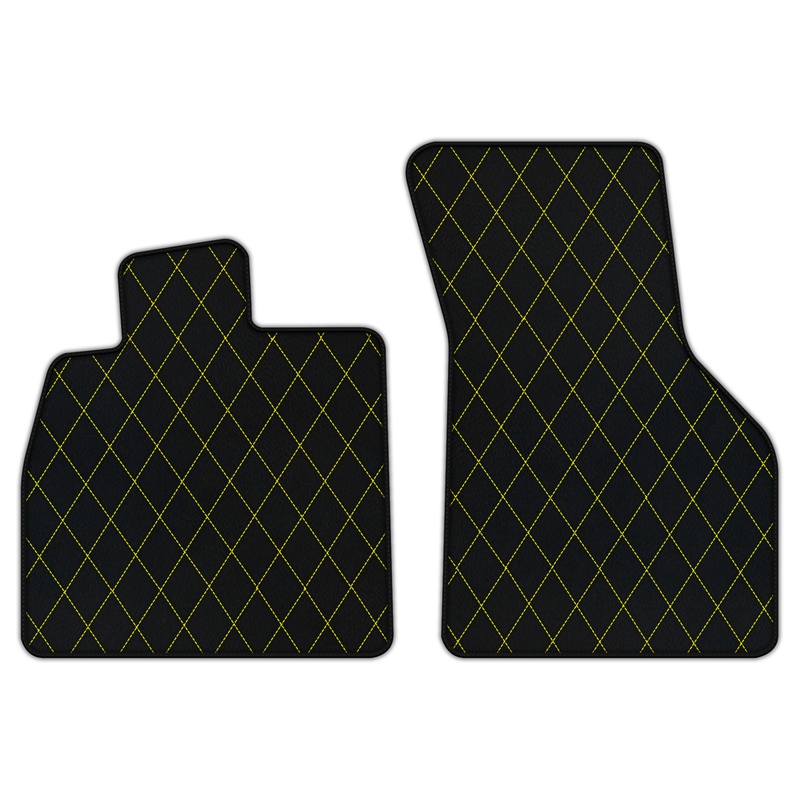 Customizable Leather Floor Mats with Single Diamond Pattern for Audi TT MK3 Coupe (2014-2019)