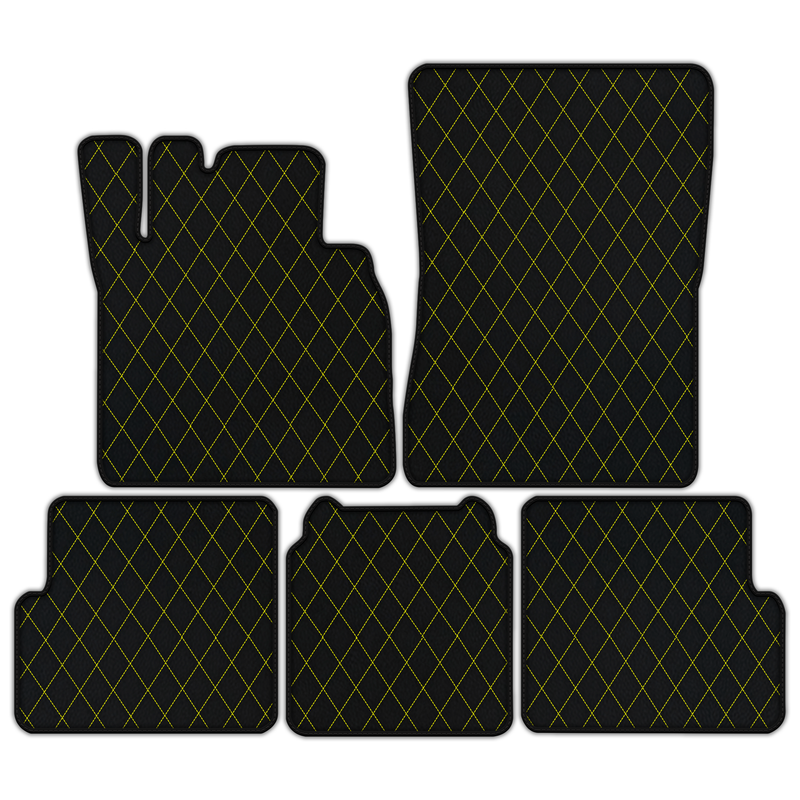Customizable Leather Floor Mats with Single Diamond Pattern for Mercedes Benz G-Class W463 (2008-2018)