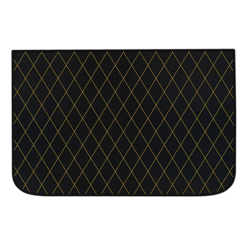 Customizable Leather Trunk Floor Mats with Single Diamond Pattern for Ferrari Roma (2021-2024)