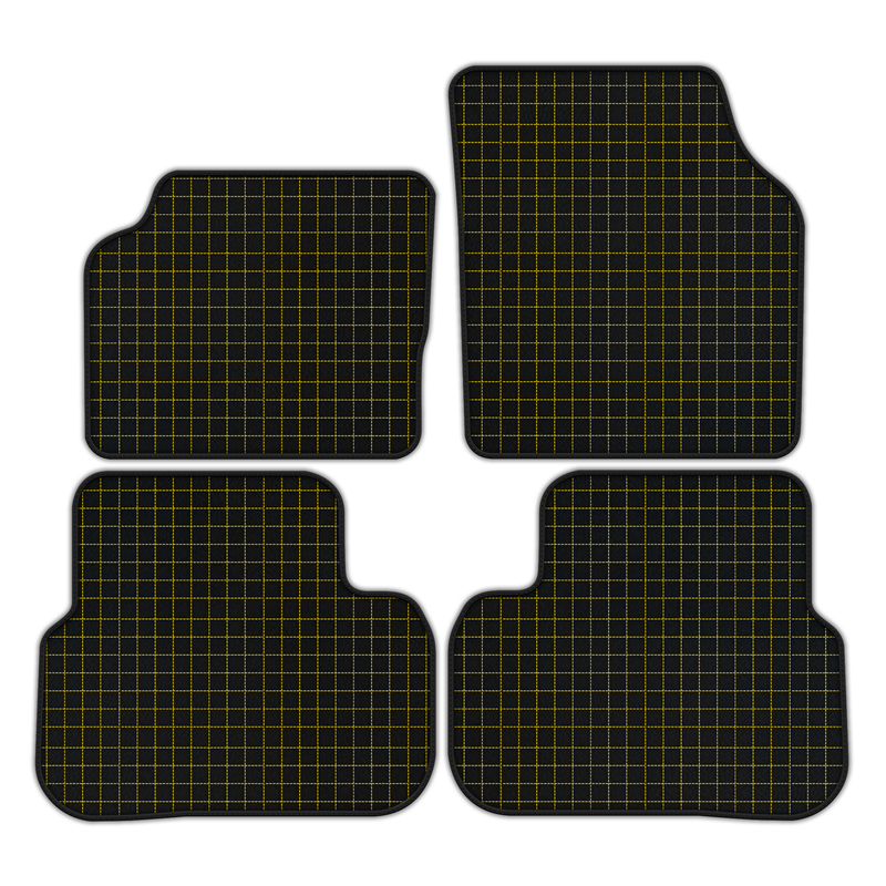 Customizable Leather Floor Mats with Square Pattern for Land Rover Discovery Sport (2015-2019)