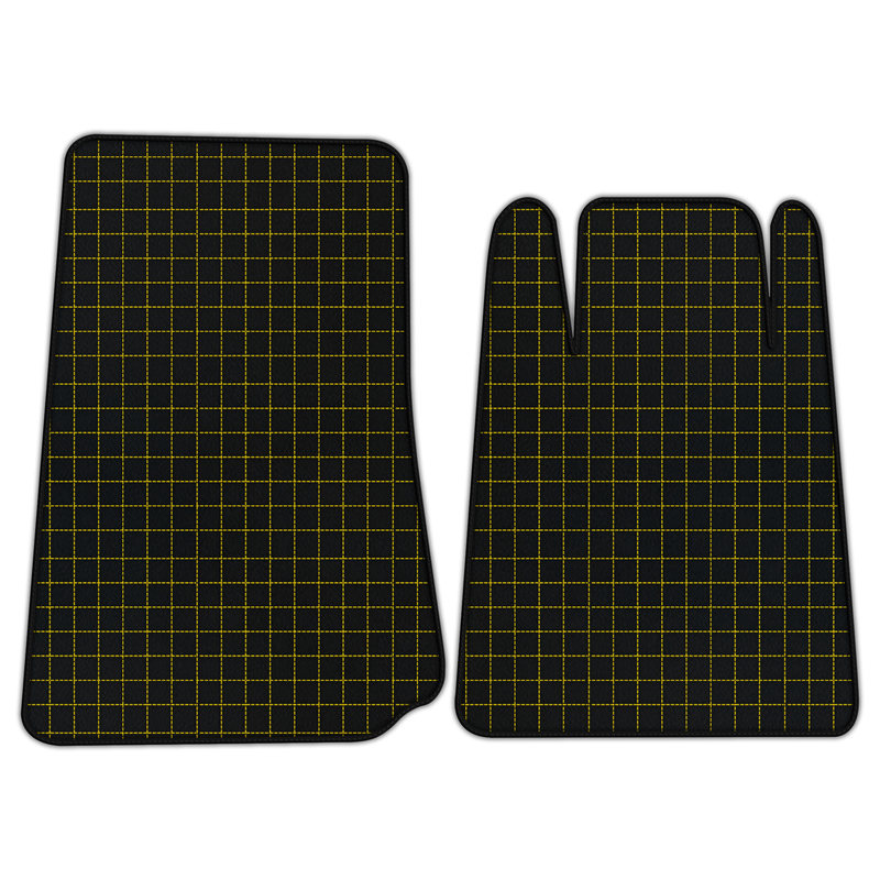 Customizable Leather Floor Mats with Square Pattern for Lamborghini Espada (1968-1978)