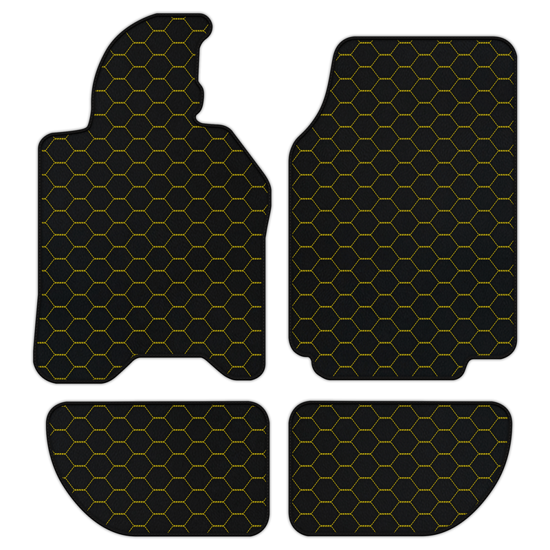 Customizable Leather Floor Mats with Symmetrical Hex Pattern for Porsche 944 (1981-1991)