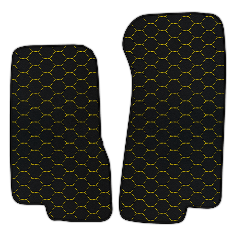 Customizable Leather Floor Mats with Symmetrical Hex Pattern for Aston Martin DB7 (1994-2003) Coupe