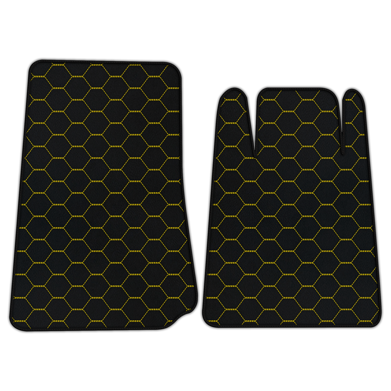 Customizable Leather Floor Mats with Symmetrical Hex Pattern for Lamborghini Espada (1968-1978)