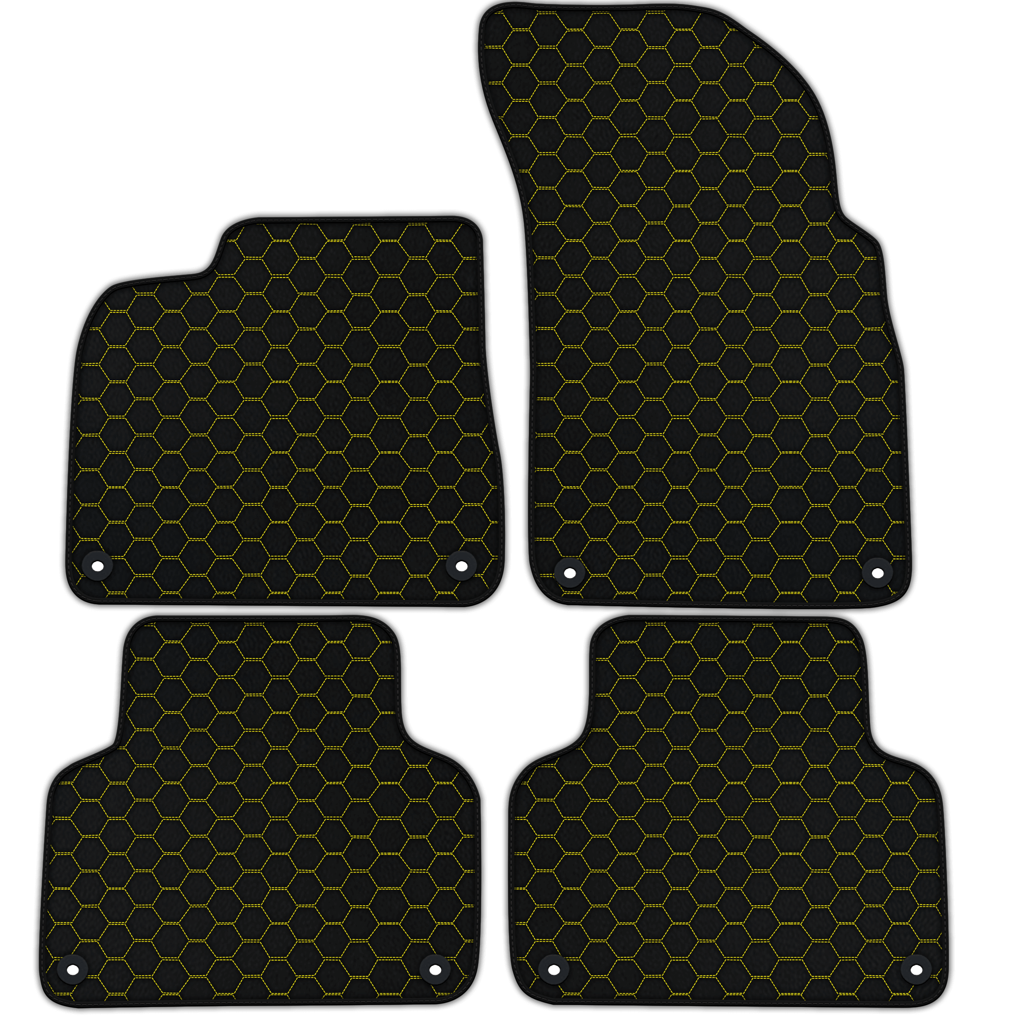 Customizable Leather Floor Mats with Symmetrical Hex Pattern for Lamborghini Urus (2018-2026)