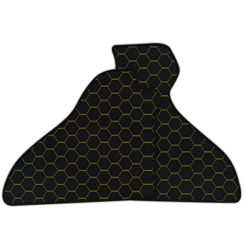 Tapis de voiture en cuir Sur mesure avec motif hexagonal