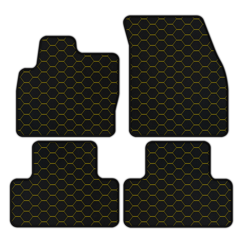 Customizable Leather Floor Mats with Symmetrical Hex Pattern for Range Rover Evoque (2015-2019) 5-Doors