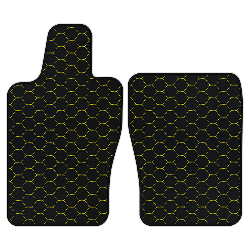 Customizable Leather Floor Mats with Symmetrical Hex Pattern for Aston Martin DB12 (2023-2026) Coupe