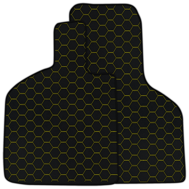 Tapis de voiture en cuir personnalisables avec motif hexagonal symétrique pour Lamborghini Huracan STO (2021-2024)
