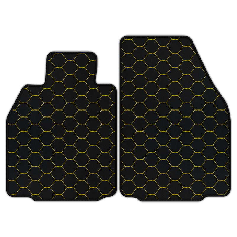 Customizable Leather Floor Mats with Symmetrical Hex Pattern for Porsche 911 GT3 (997) 2006–2011