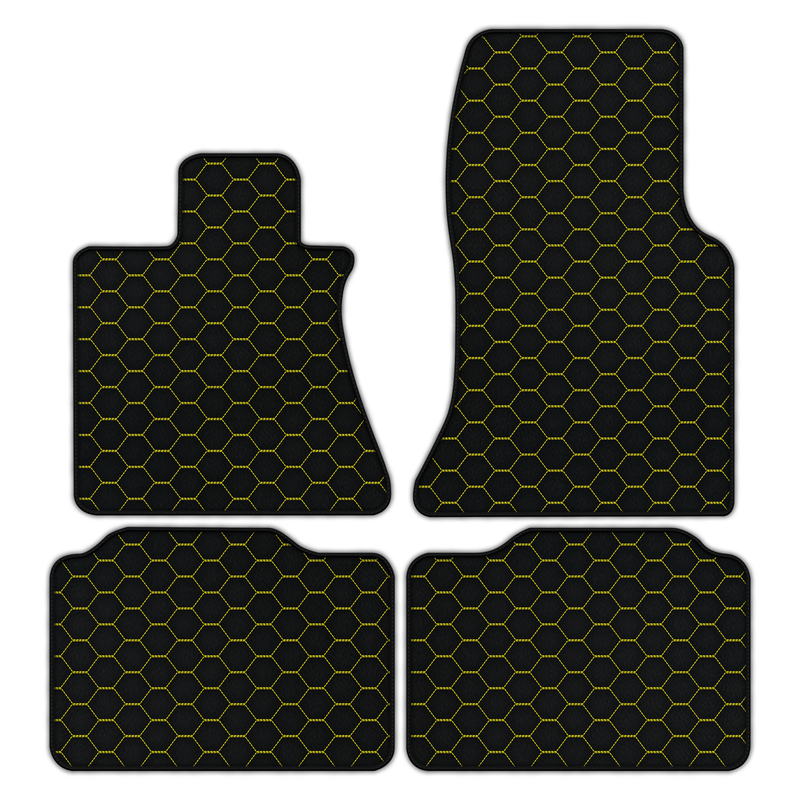 Tapis de voiture en cuir personnalisables avec motif hexagonal symétrique pour Rolls Royce Phantom VIII (2017-2024)