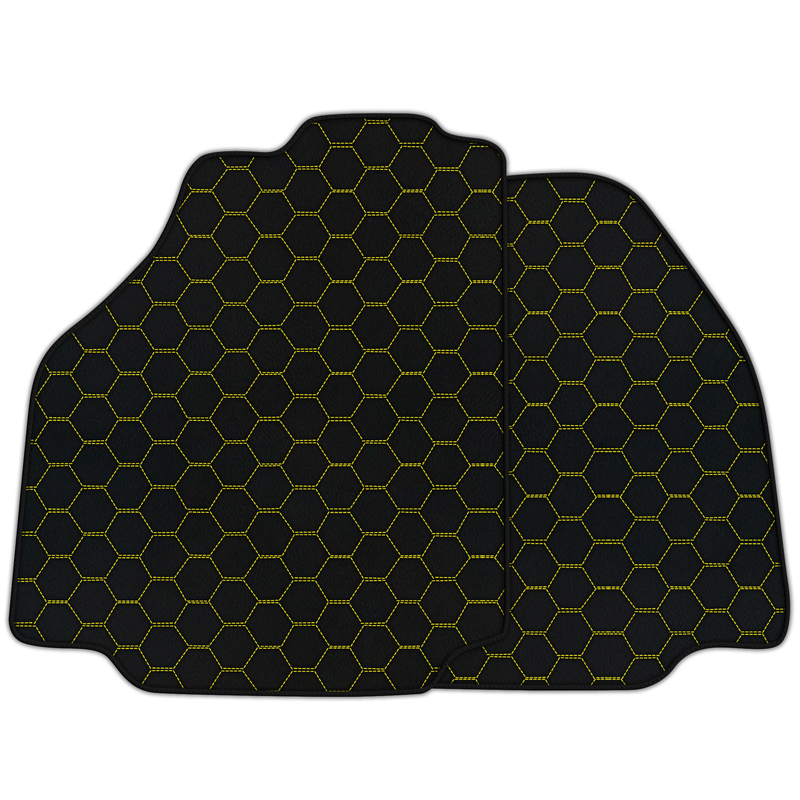 Customizable Leather Floor Mats with Symmetrical Hex Pattern for Ferrari 458 Spider (2012-2015)
