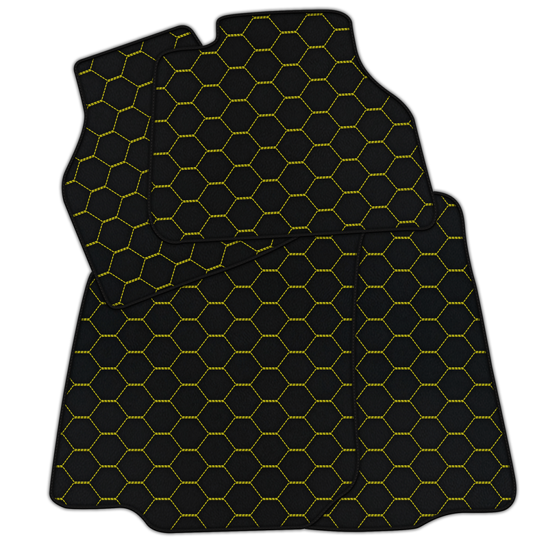Customizable Leather Floor Mats with Symmetrical Hex Pattern for Bentley Flying Spur (2013-2019)