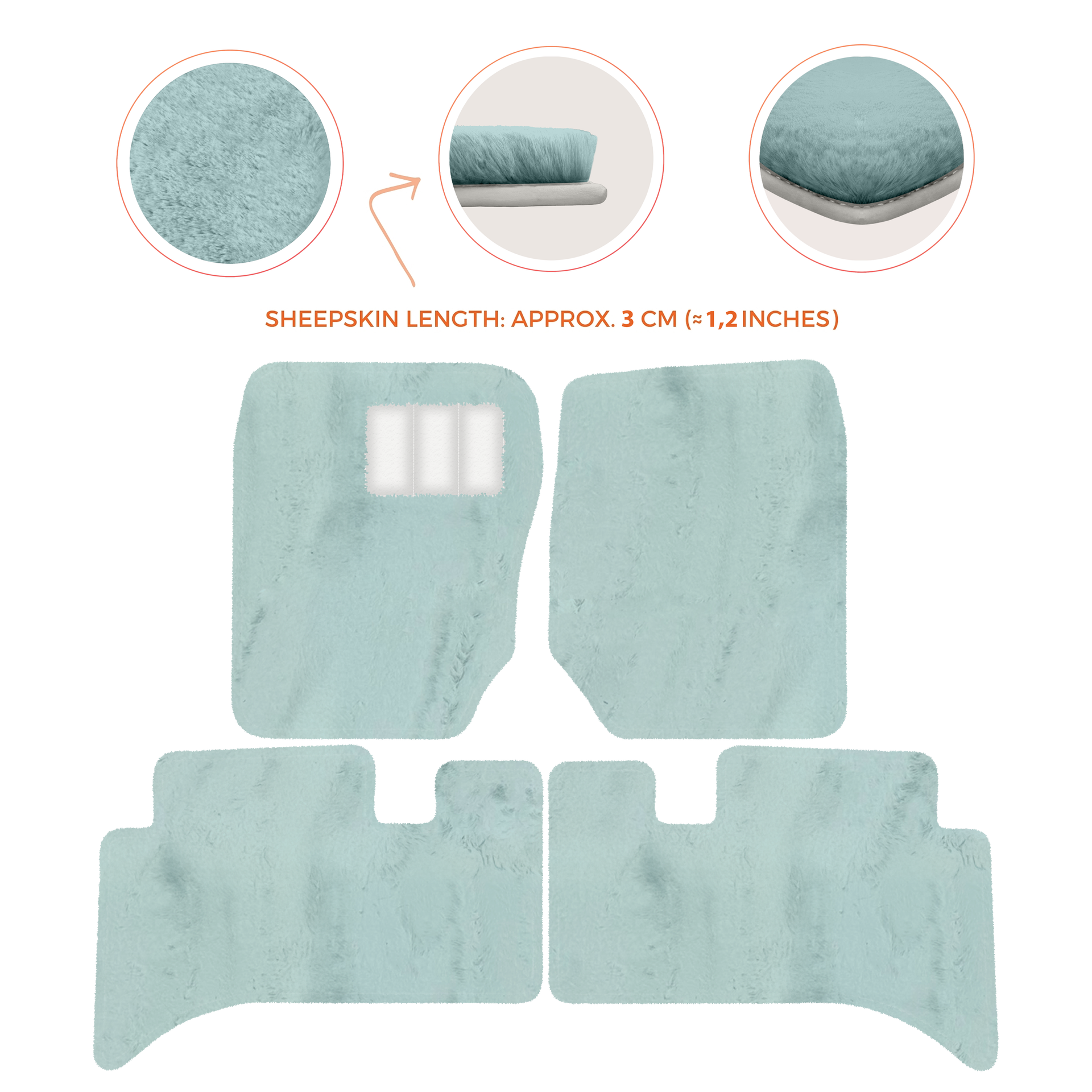 Premium Sheepskin Floor Mats for Range Rover Sport L460 (2022-2024)