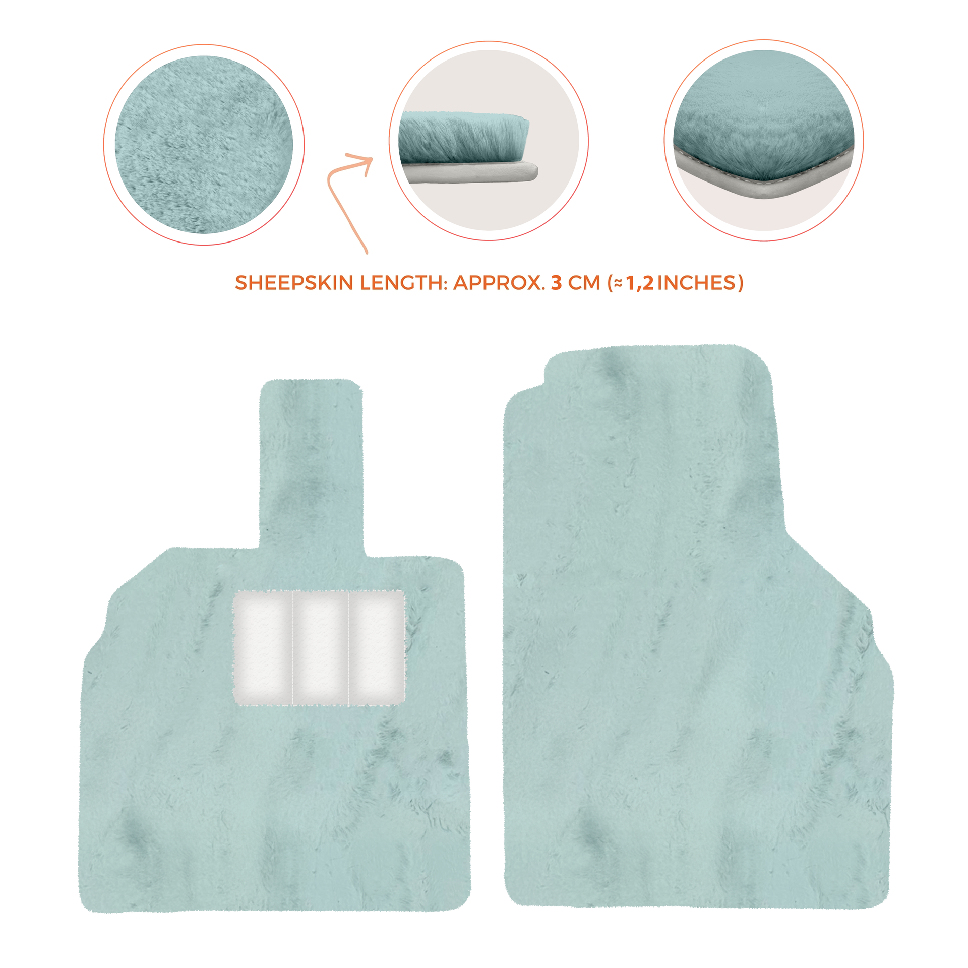 Luxury Sheepskin Floor Mats for Lamborghini Urus (2018-2026)