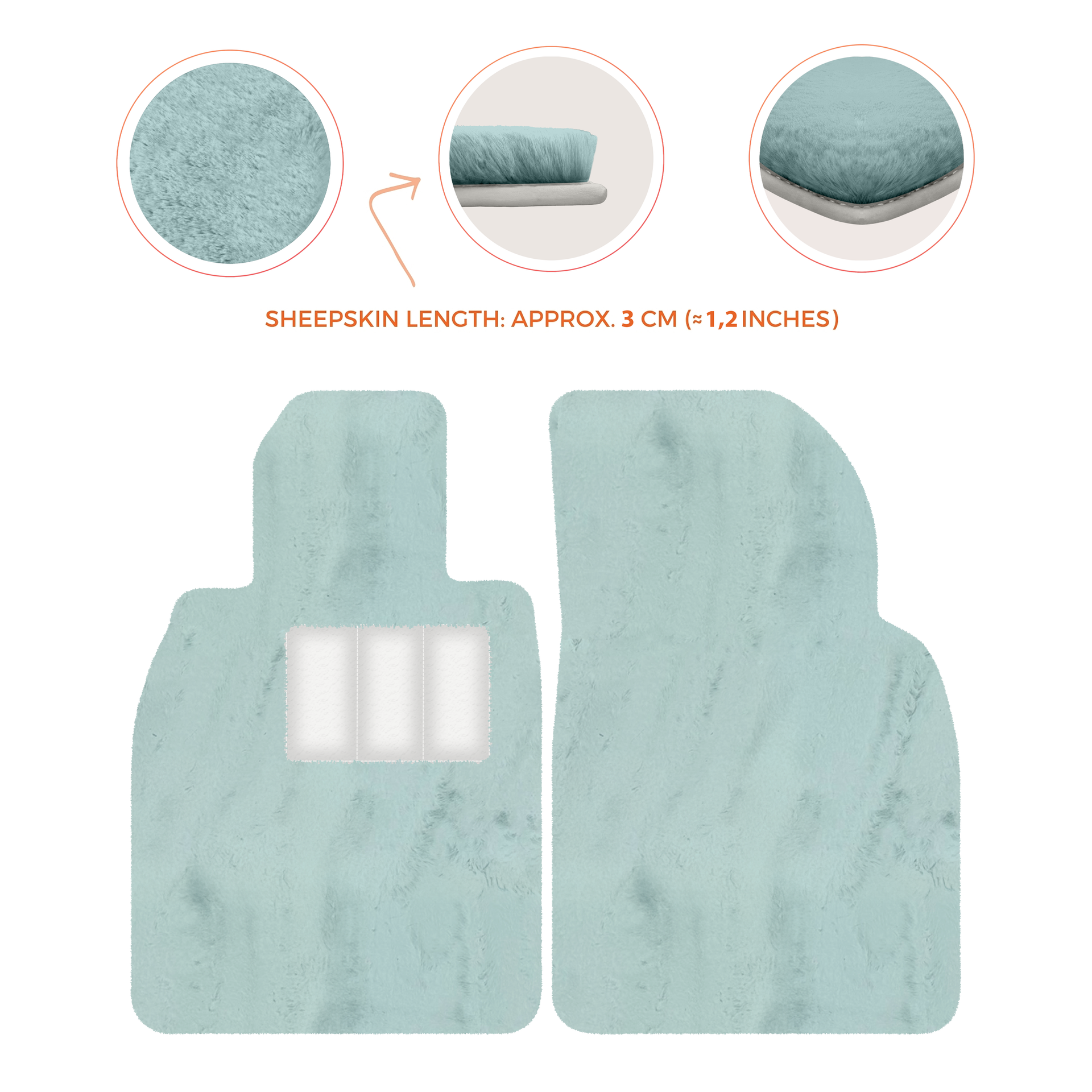 Premium Sheepskin Floor Mats for Porsche Cayenne (2018-2023)