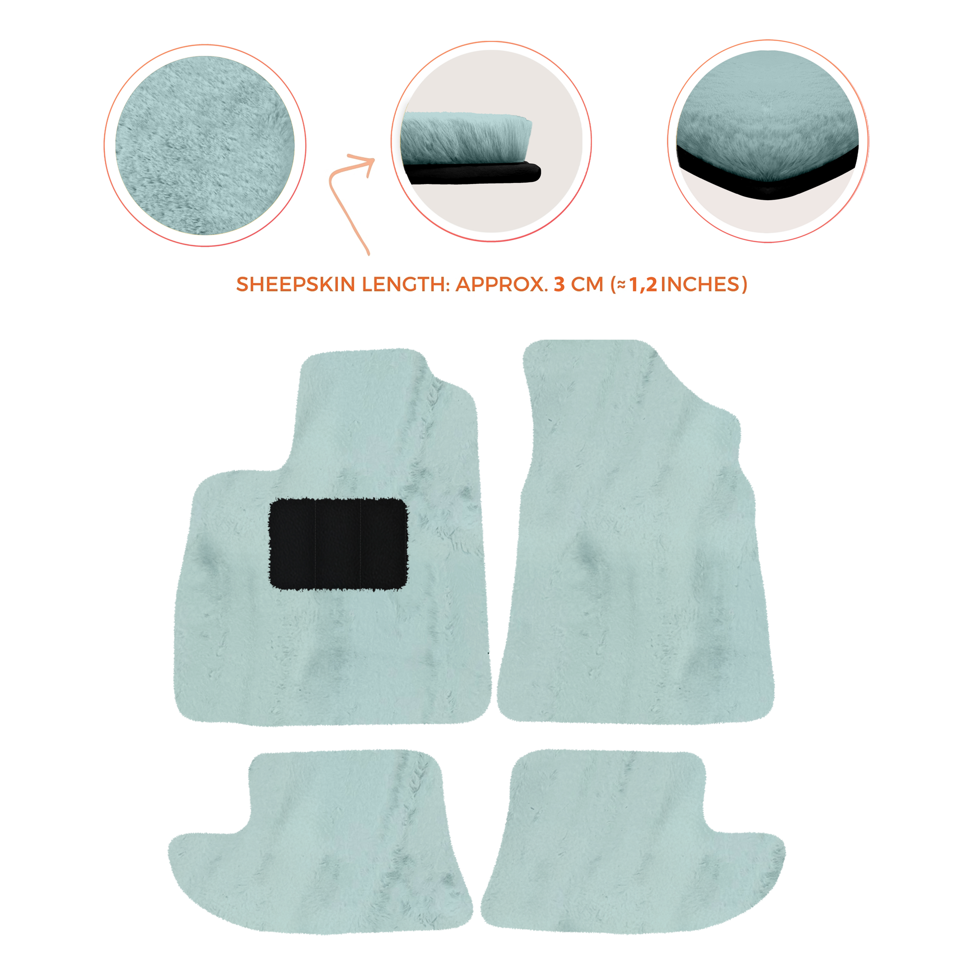 Premium Sheepskin Floor Mats for Bentley Continental GTC (2006–2011)