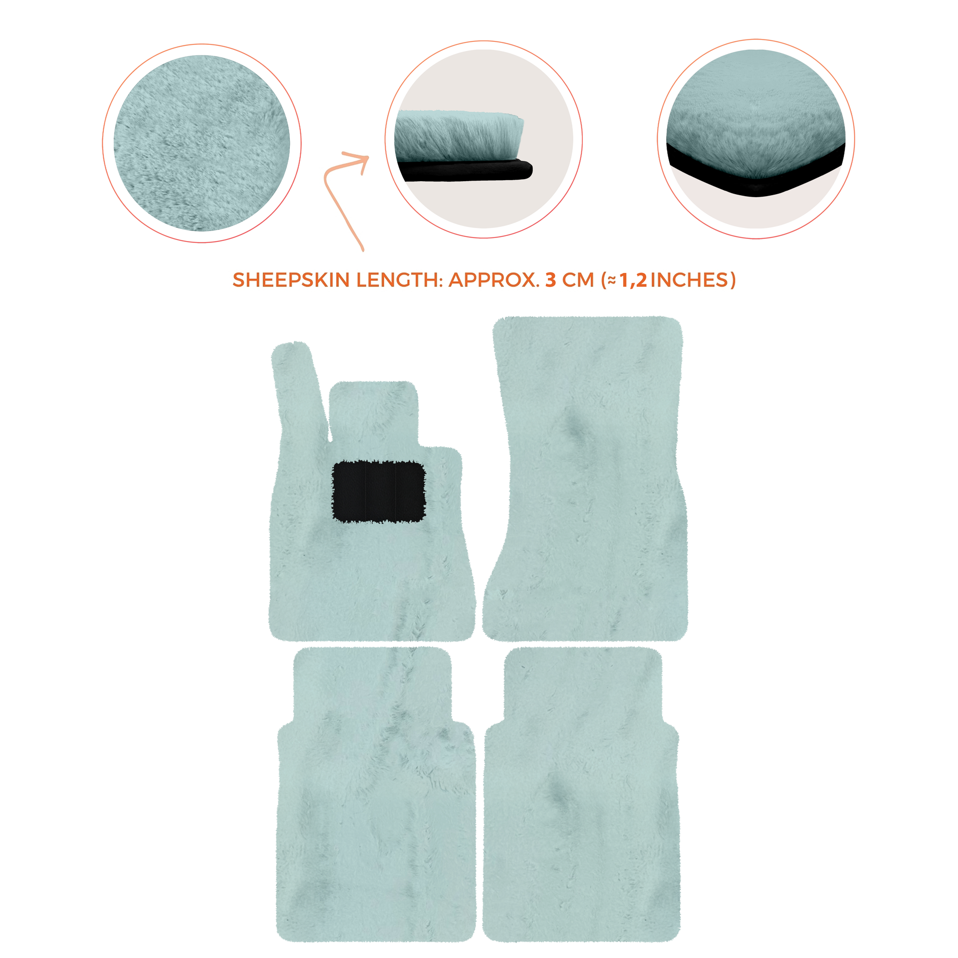 Luxury Sheepskin Floor Mats for Mercedes-Benz G-Class W463 (2018-2023)