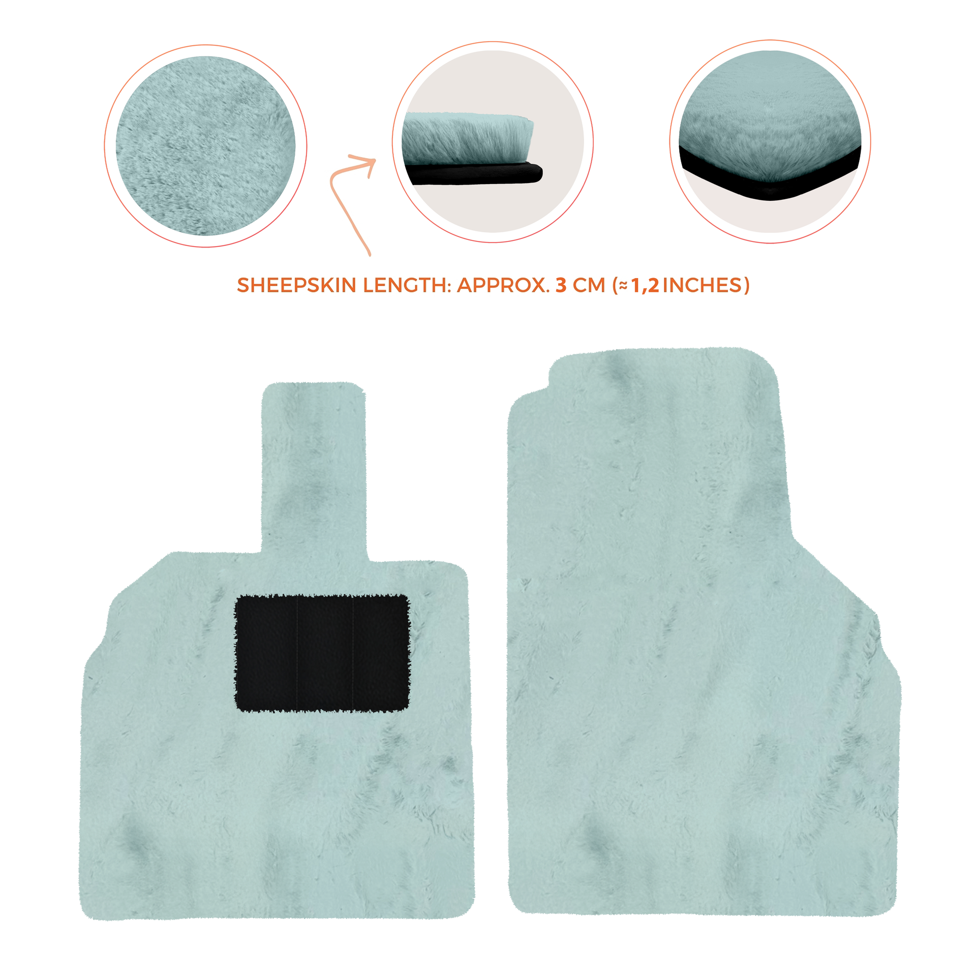 Luxury Sheepskin Floor Mats for Lamborghini Urus (2018-2026)