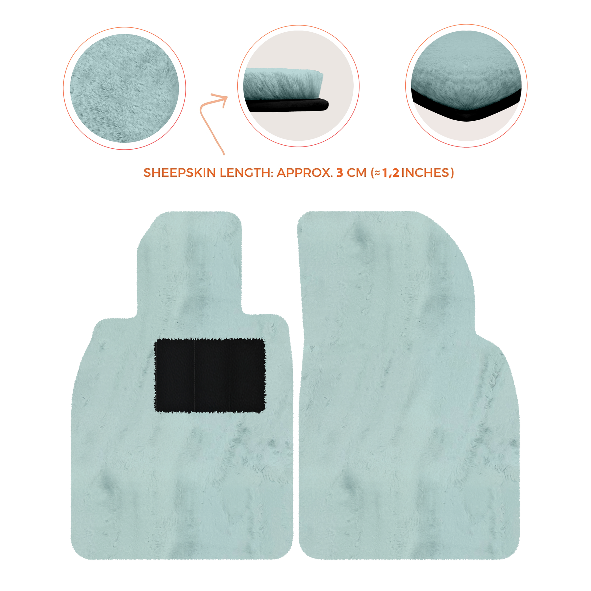 Premium Sheepskin Floor Mats for Porsche Cayenne (2018-2023)