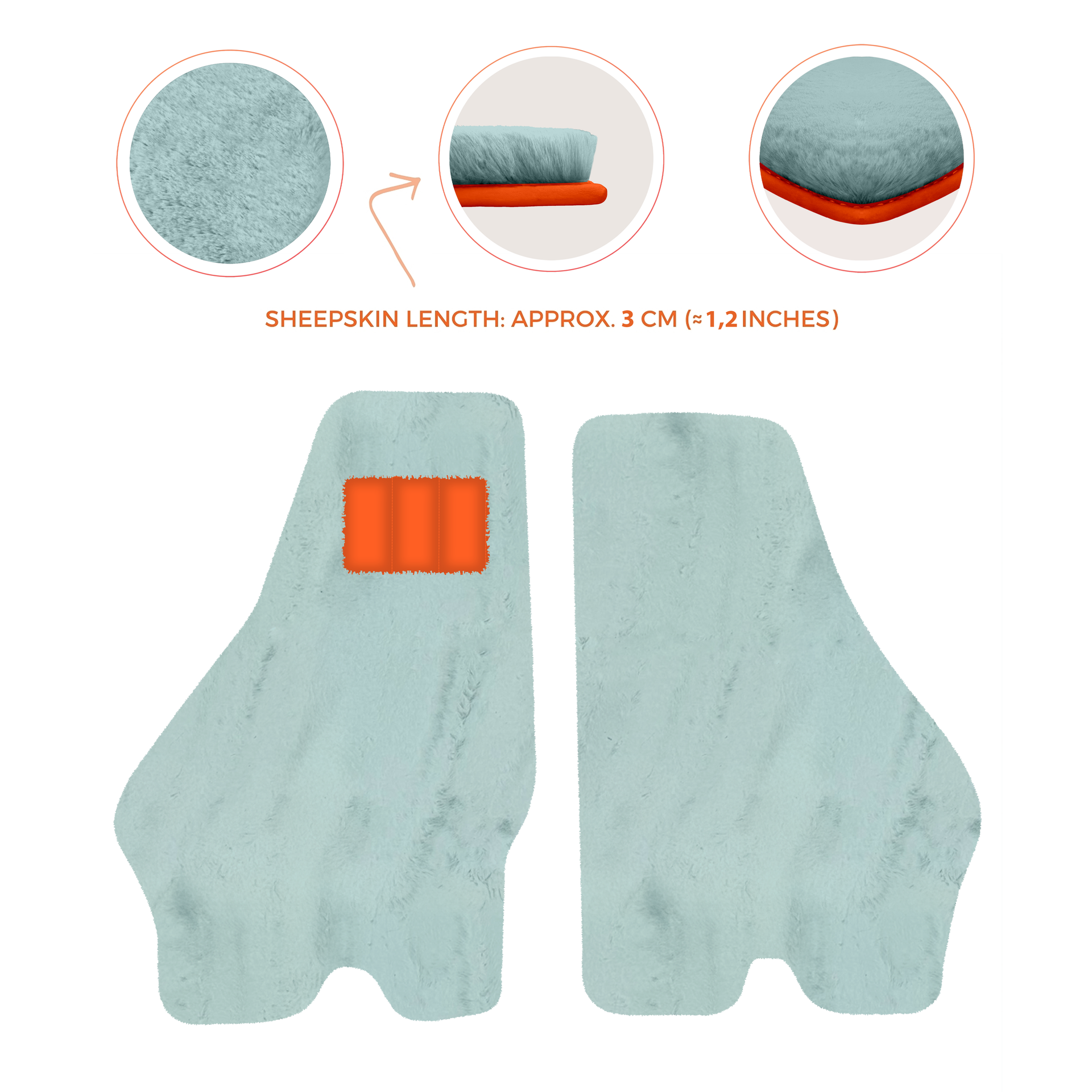 Luxury Sheepskin Floor Mats for Lamborghini Urus (2018-2026)