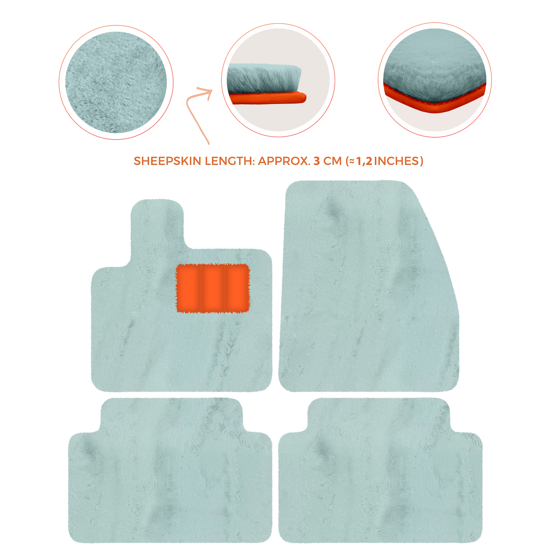 Premium Sheepskin Floor Mats for Range Rover Evoque (2016-2024)