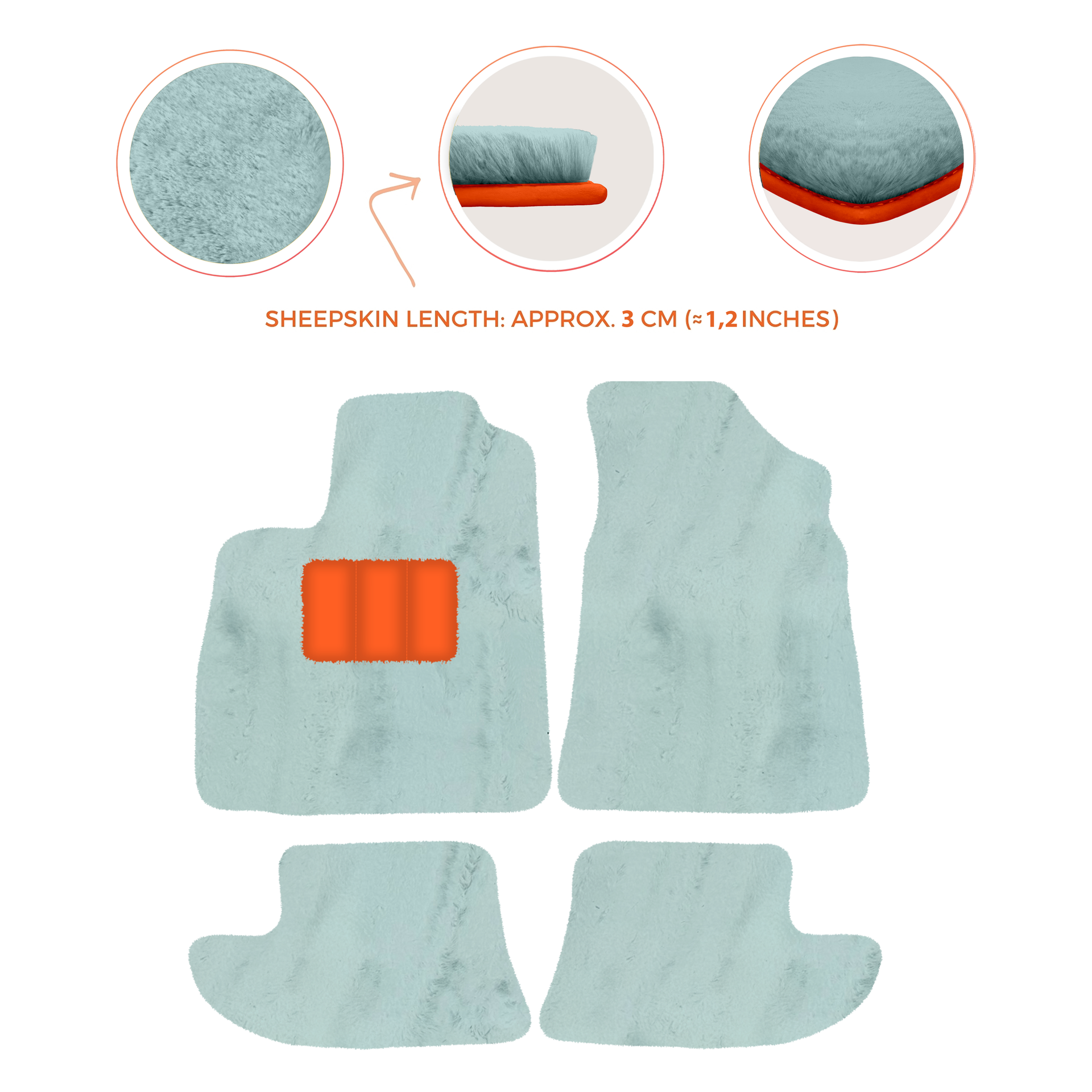 Premium Sheepskin Floor Mats for Bentley Continental GTC (2006–2011)