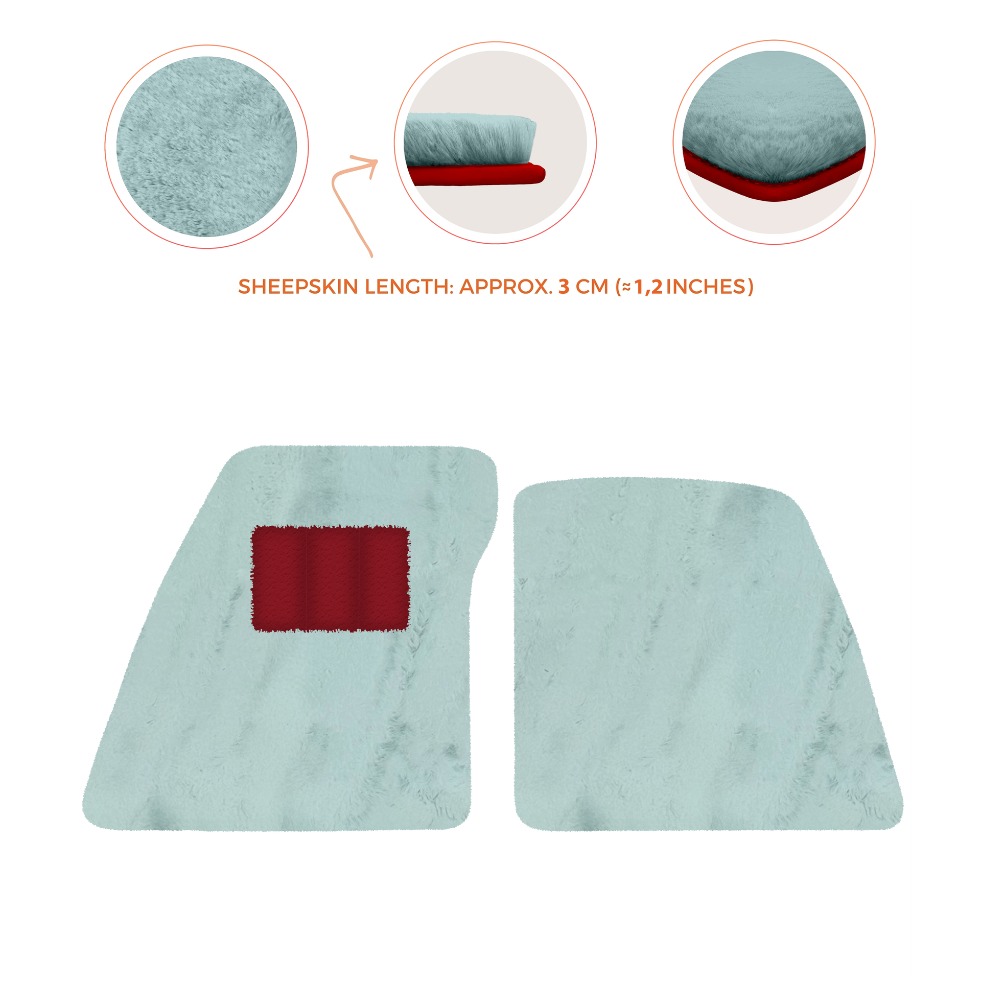 Premium Sheepskin Floor Mats for Ferrari 296 GTS (2022-2025)