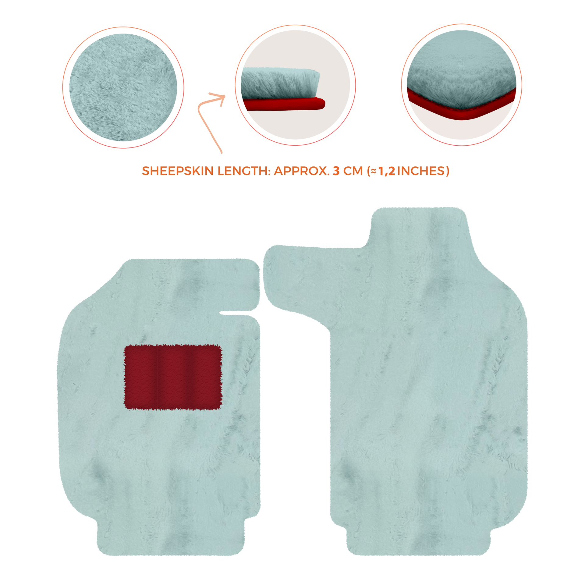 Luxury Sheepskin Floor Mats for Porsche 911 - 992 (2019-2026)