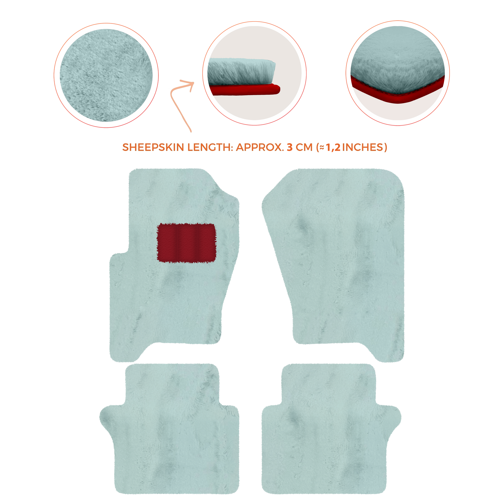 Luxury Sheepskin Floor Mats for Your Range Rover Sport 2005-2010