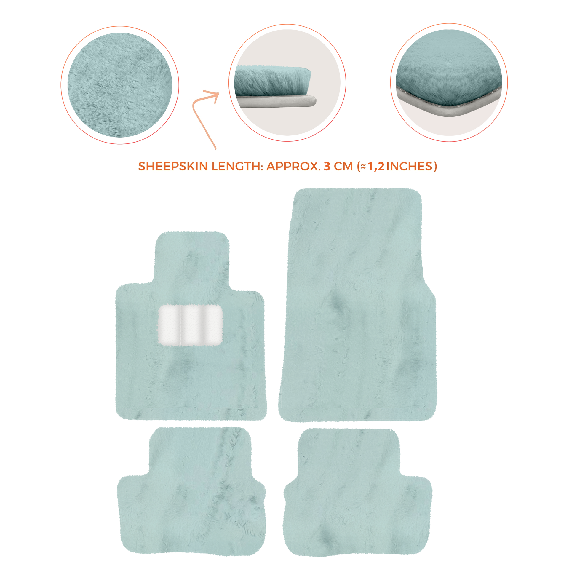 Premium Sheepskin Floor Mats for Rolls-Royce Shadow (1965-1977)