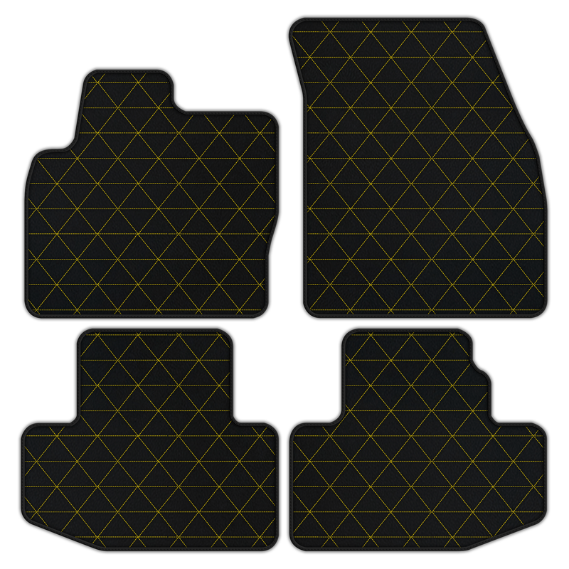 Customizable Leather Floor Mats with Triangle Pattern for Range Rover Evoque (2016-2024) Convertible