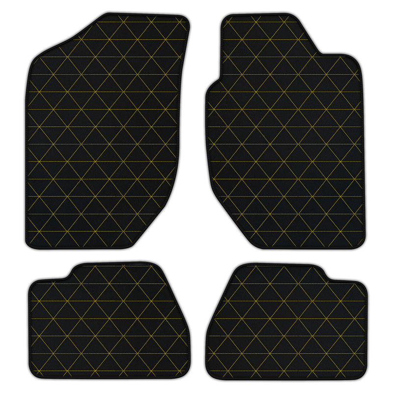 Customizable Leather Floor Mats with Triangle Pattern for Land Rover Freelander (1997-2003) Automatic/Manual