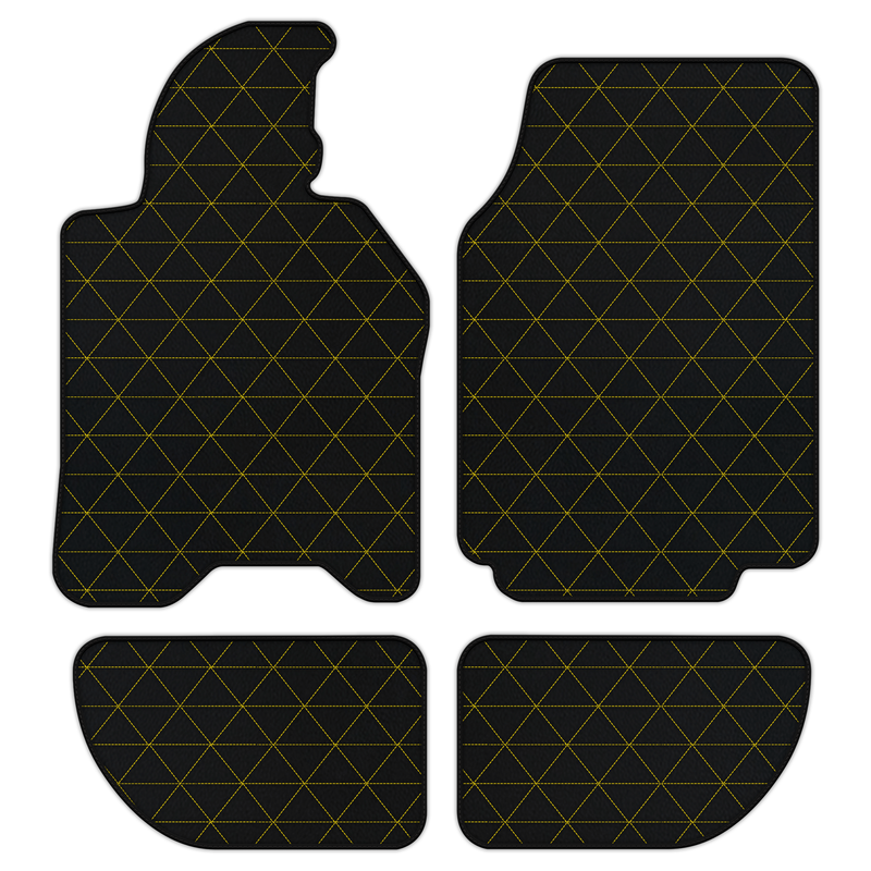 Customizable Leather Floor Mats with Triangle Pattern for Porsche 944 (1981-1991)