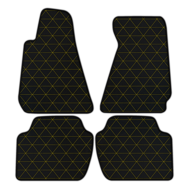 Customizable Leather Floor Mats with Triangle Pattern for Aston Martin Rapide E (2020) Electric Sedan