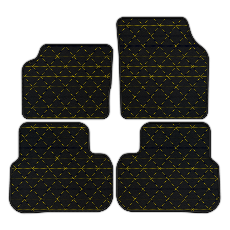Customizable Leather Floor Mats with Triangle Pattern for Land Rover Discovery Sport (2015-2019)