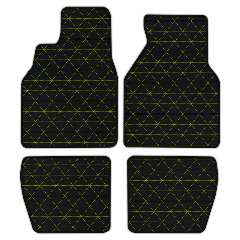 Customizable Leather Floor Mats with Triangle Pattern for Pontiac FireBird (1993-2002)
