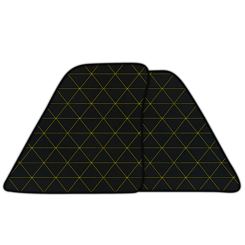 Tapis de voiture en cuir personnalisables avec motif hexagonal triangulaire pour Ferrari 296 GTS (2022-2025)