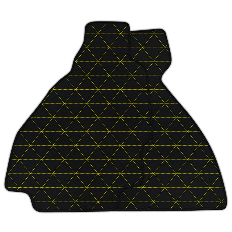 Tapis de voiture en cuir sur mesure avec motif triangle pour
