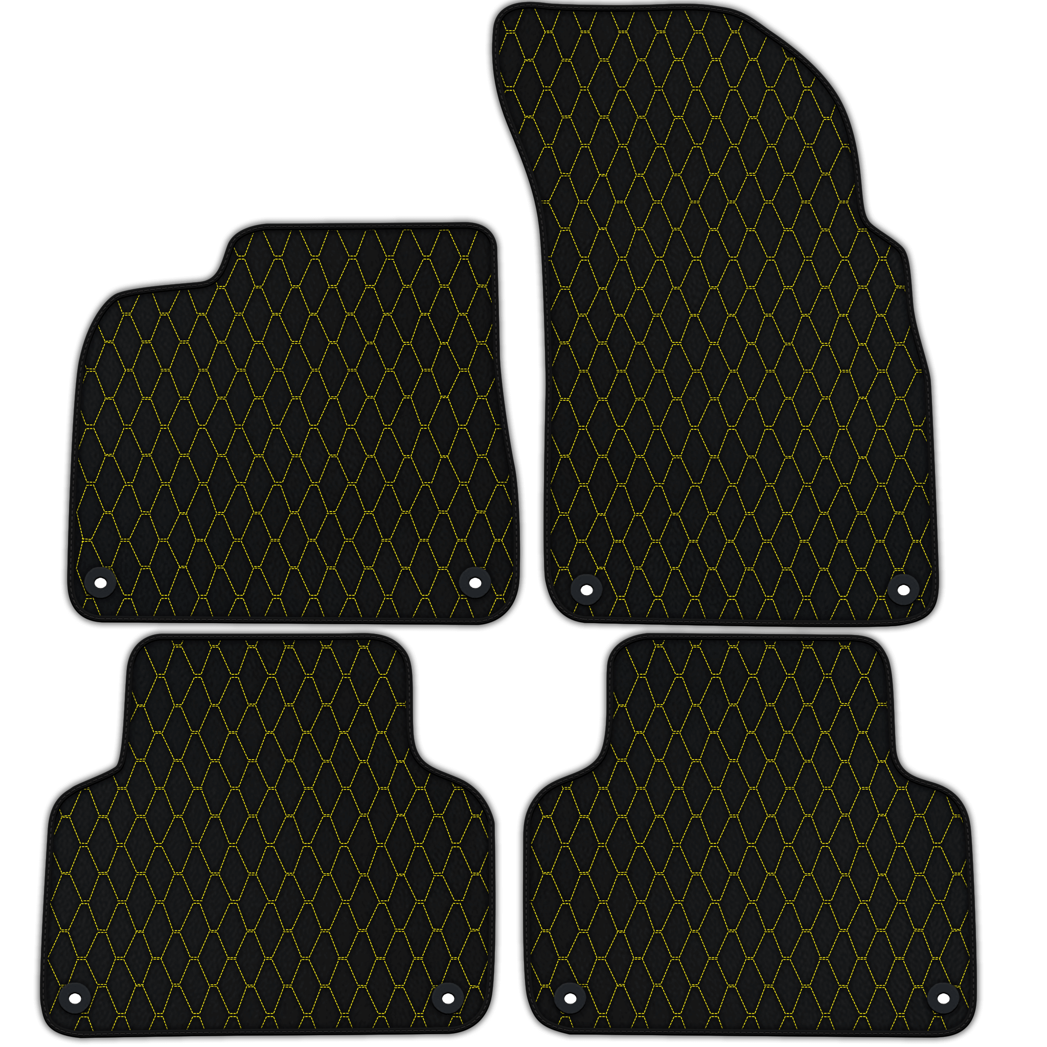 Customizable Leather Floor Mats with Vertical Hex Pattern for Lamborghini Urus (2018-2026)