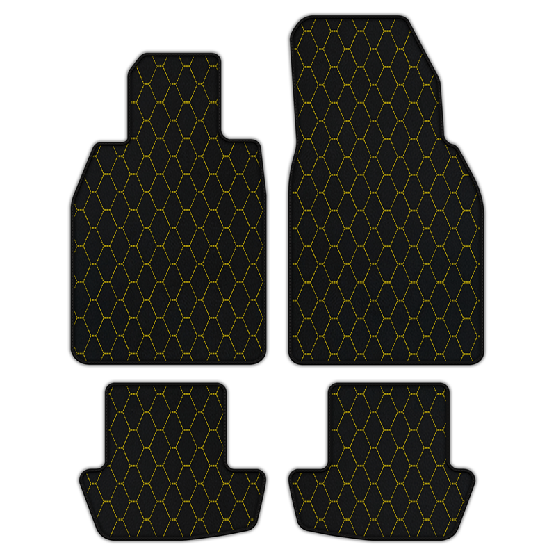 Customizable Leather Floor Mats with Vertical Hex Pattern for Porsche 911 - 992 (2019-2026)