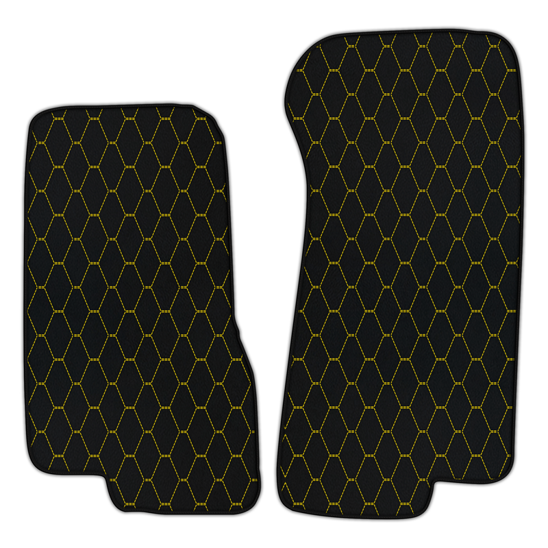 Customizable Leather Floor Mats with Vertical Hex Pattern for Aston Martin DB7 (1994-2003) Coupe