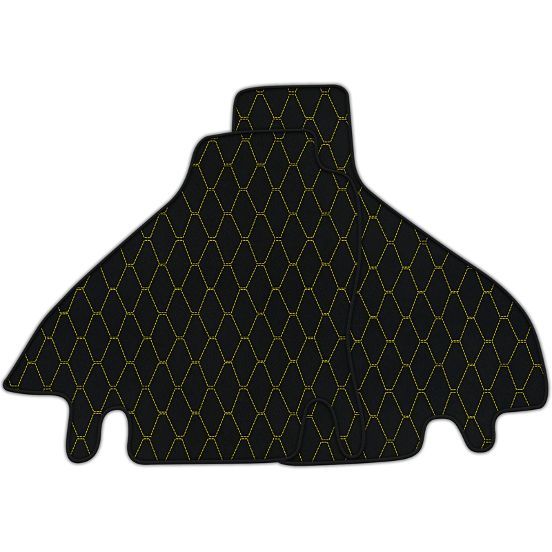 Tapis de voiture en cuir personnalisables avec motif hexagonal vertical pour Ferrari Testarossa (1984-1996)