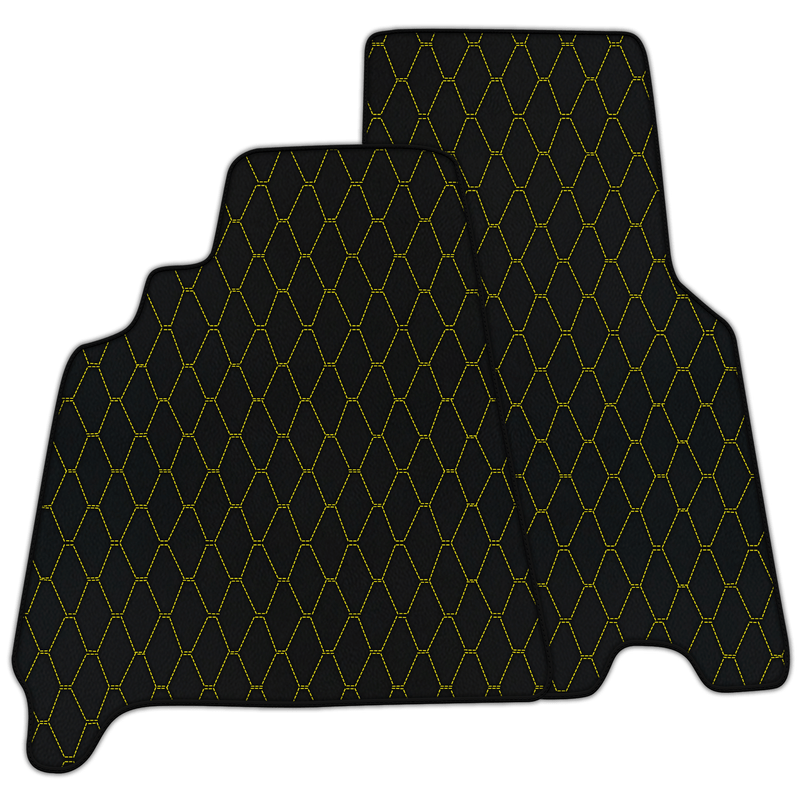 Customizable Leather Floor Mats with Vertical Hex Pattern for Ferrari 550 Maranello (1996-2002)