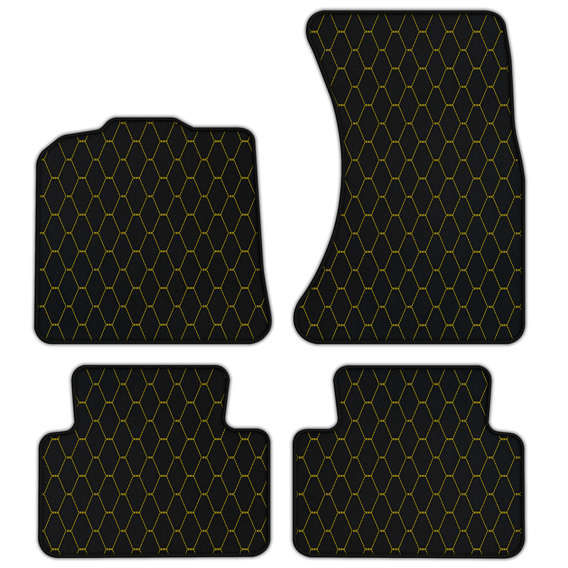 Customizable Leather Floor Mats with Vertical Hex Pattern for Porsche Macan (2014-2023)